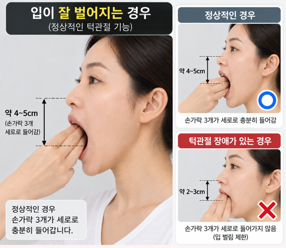 입 벌릴 때 턱이 아프고 소리가 난다면 응급 턱관절 신호입니다. 관련 이미지 1