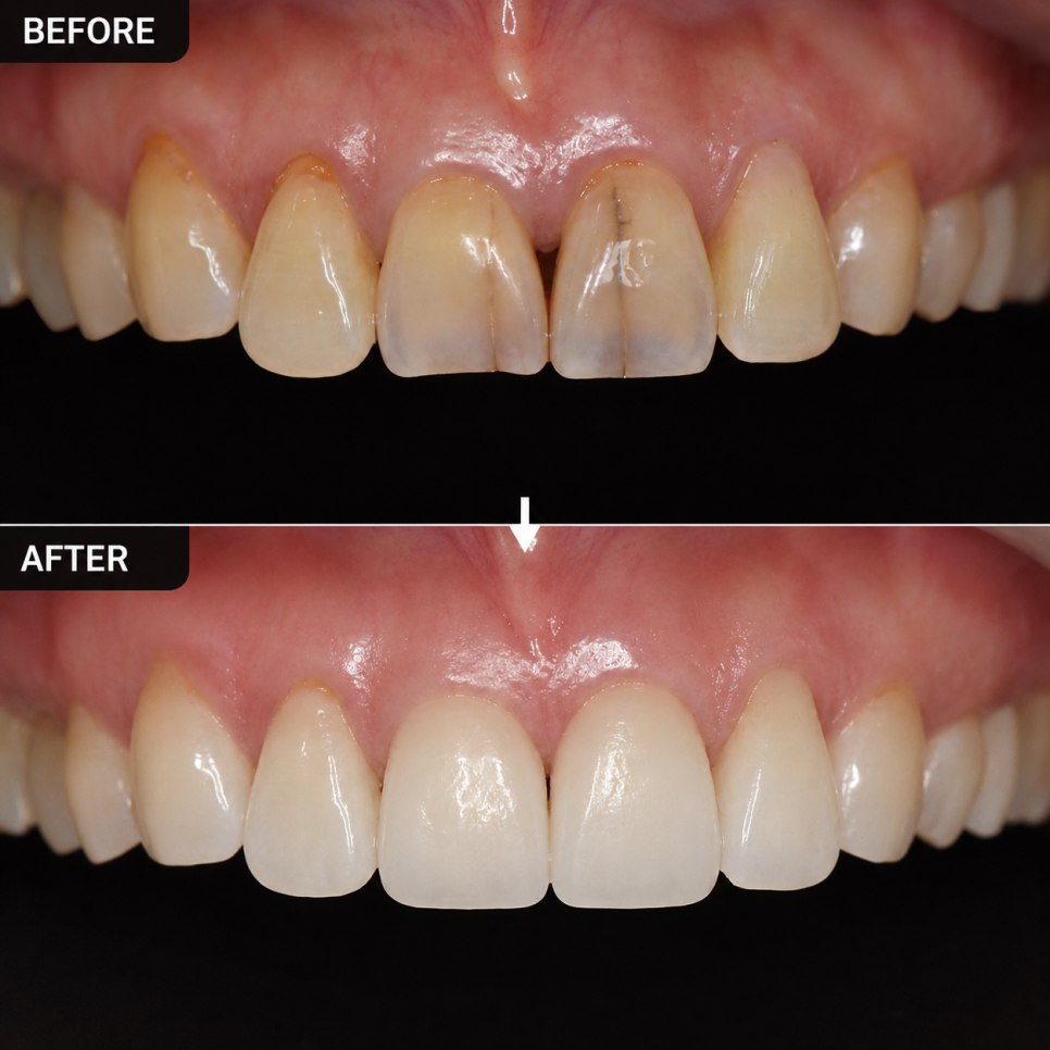 Some Discoloration Cannot Be Resolved with Whitening (Whitening vs. Veneers) image 4