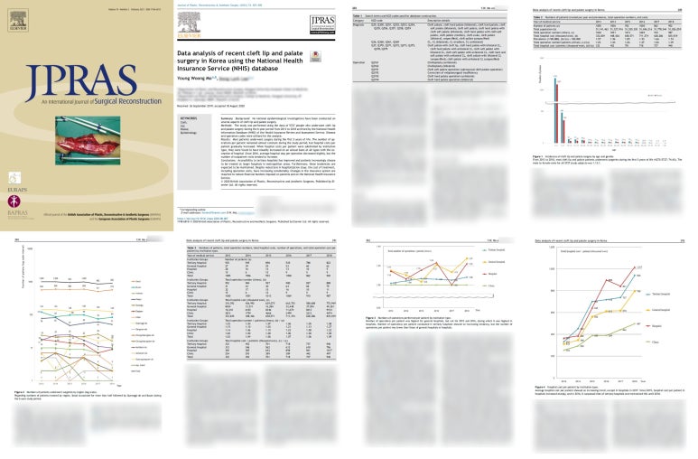 JPRAS - Data Analysis of Recent Cleft Lip and Palate Surgery in Korea Using the NHIS Database 관련 이미지 8