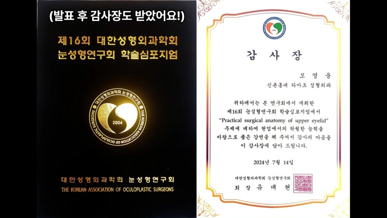 이대역 성형외과 개원의 퇴근 후 V-log 제 8편 : 눈성형연구회 학술심포지엄 발표 (눈성형연구회 학술위원) 관련 이미지 56