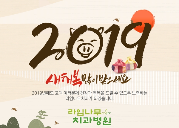 라임나무치과 2019설날진료안내 / 새해복많이 받으세요! 관련 이미지 1