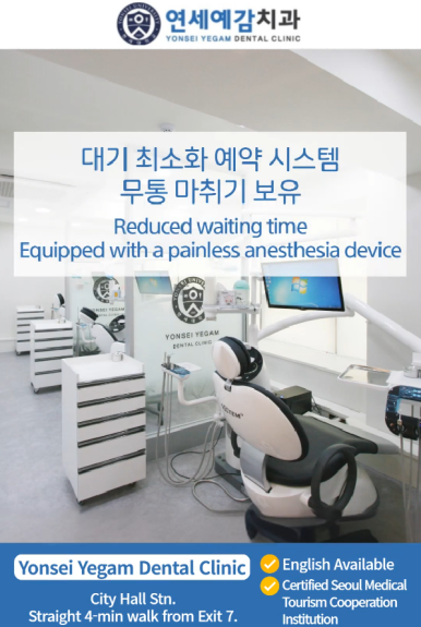 시청역 가까운 치과 서울시가 직접 인증한 서울특별시 의료관광협력기관인 연세예감치과를 소개합니다 관련 이미지 4