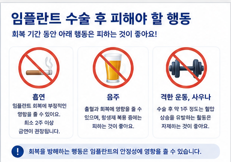 Post-Operative Care After Dental Implant Surgery at Yaksu Station Dental Clinic: Important Precautions for Recovery image 2