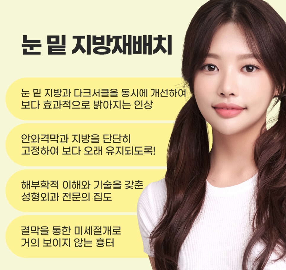 눈 밑 지방재배치로 다크서클, 눈 밑 주름 개선할 수 있습니다. 관련 이미지 6