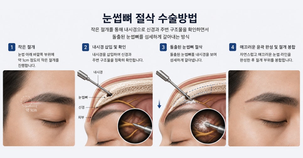 눈썹뼈돌출, 무조건 깎는 것이 답일까요? 눈썹뼈절삭부터 이마성형까지 관련 이미지 4