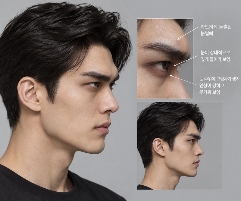 눈썹뼈돌출, 무조건 깎는 것이 답일까요? 눈썹뼈절삭부터 이마성형까지 관련 이미지 2