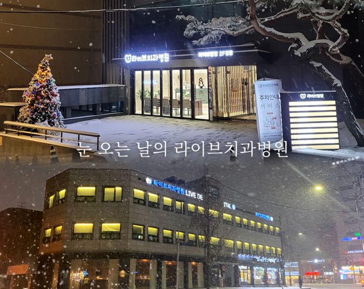 라이브치과병원에도 2021년의 첫눈이 내렸습니다 *^^* 관련 이미지 1