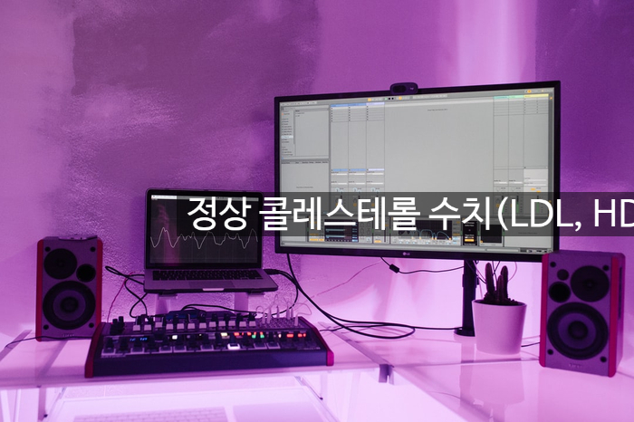 정상 콜레스테롤 수치(LDL, HDL)입니다. 관련 이미지 1