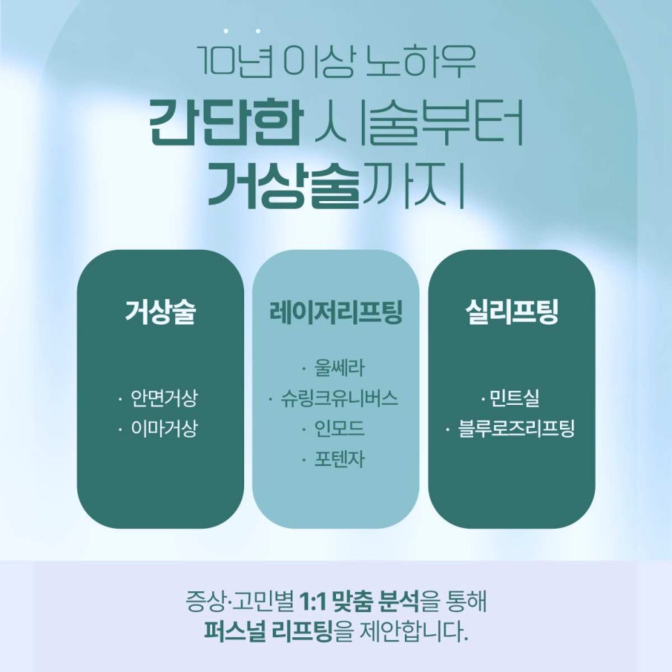 강서구리프팅, 피부 유형별 추천 시수술 3가지 관련 이미지 1