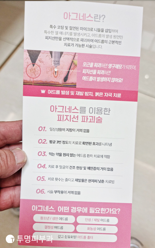 투명피부과 시술 팜플렛으로 보기 쉽게! 관련 이미지 2