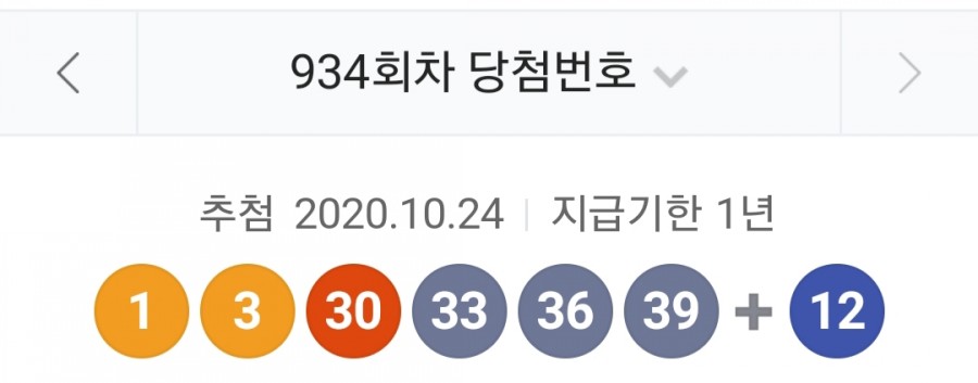 로또 934회차 당첨번호조회, 1등 금액 당첨 명당은? 관련 이미지 1
