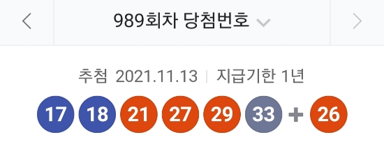 로또 989회 당첨번호조회, 1등 금액 당첨 명당은 어디? 관련 이미지 1