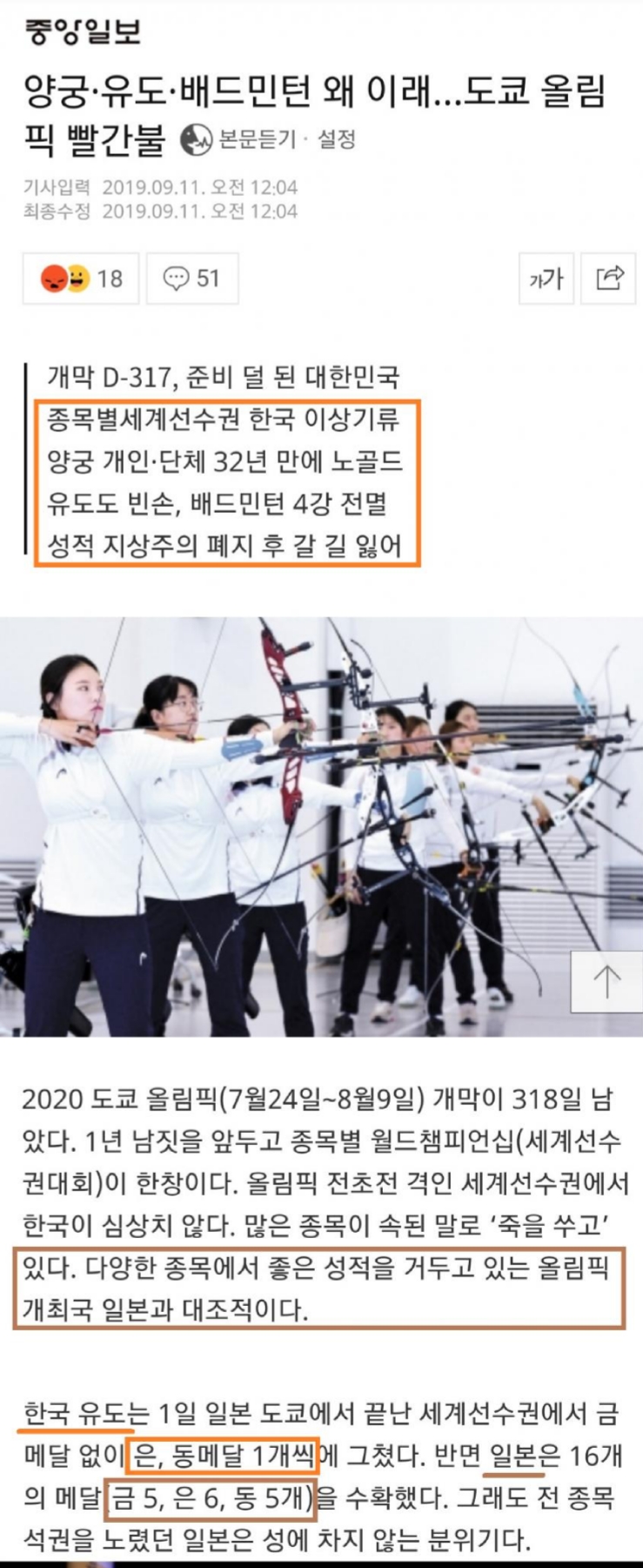 한국의 양궁 유도 배드민턴 세계선수권 대회 근황 관련 이미지 1
