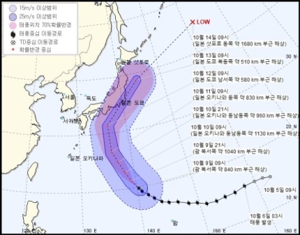 일본 태풍 하기비스 열도 휩쓸 예정, 경로와 피해는 어느정도? 관련 이미지 1