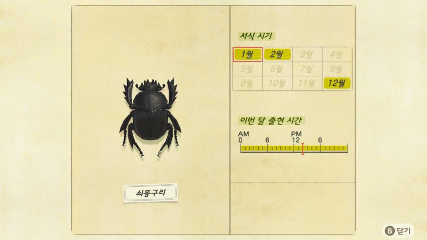 '모여봐요 동물의 숲' 곤충도감 정리 및 공략(2) 관련 이미지 26