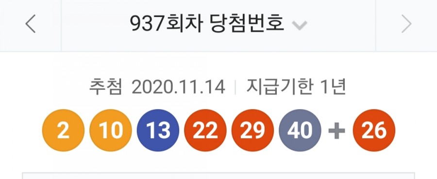 제 937회 로또 당첨번호조회, 1등 금액 당첨 명당은 어디? 관련 이미지 1