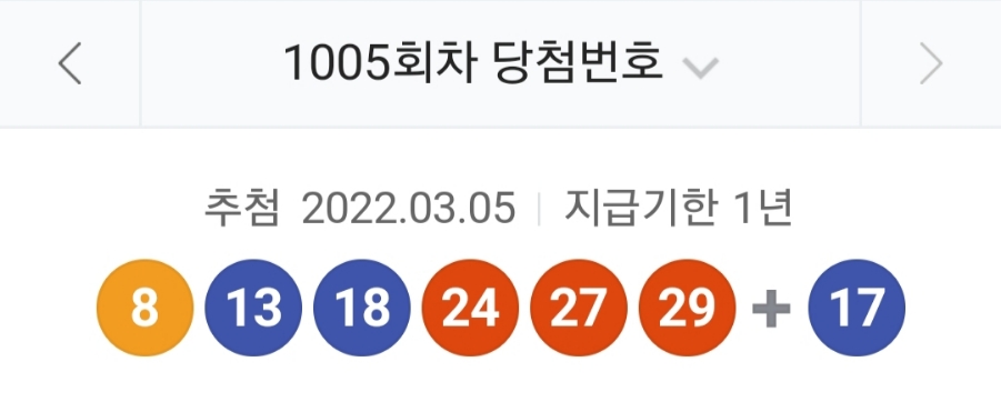 1005회 로또 당첨번호 조회, 1등 금액 당첨 명당은 어디? 관련 이미지 1