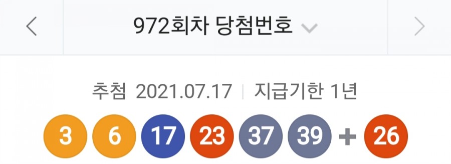 972회 로또 당첨번호조회, 1등 금액 당첨 명당은 어디? 관련 이미지 1