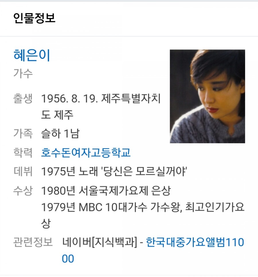 가수 혜은이, 배우 김동현 관련 이미지 1