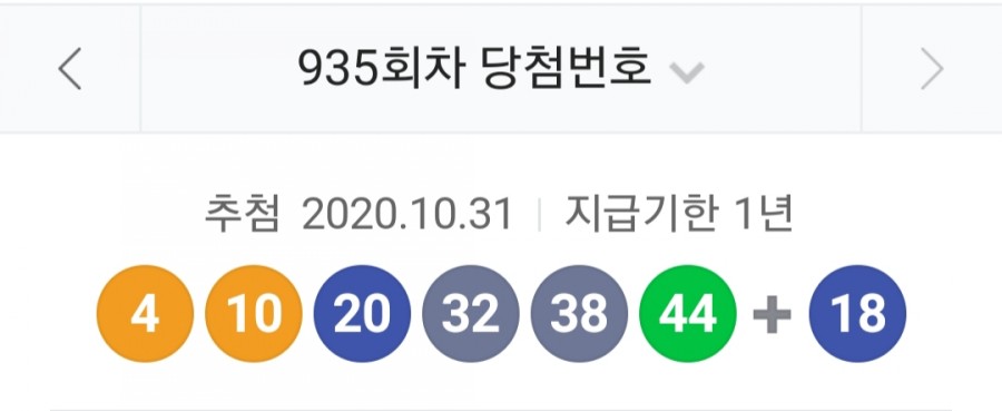 제 935회차 로또 당첨번호조회, 1등 금액 당첨 명당은 어디? 관련 이미지 1