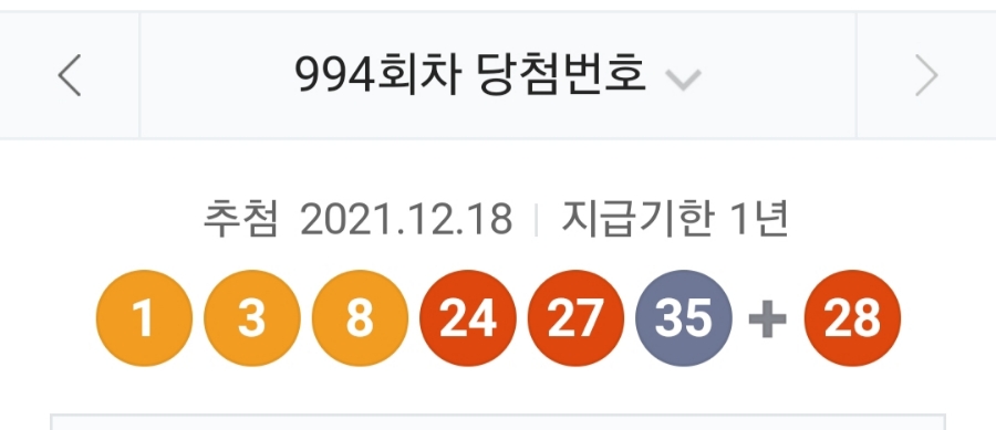 994회차 로또 당첨번호 조회, 1등 금액 당첨 명당은 어디? 관련 이미지 1