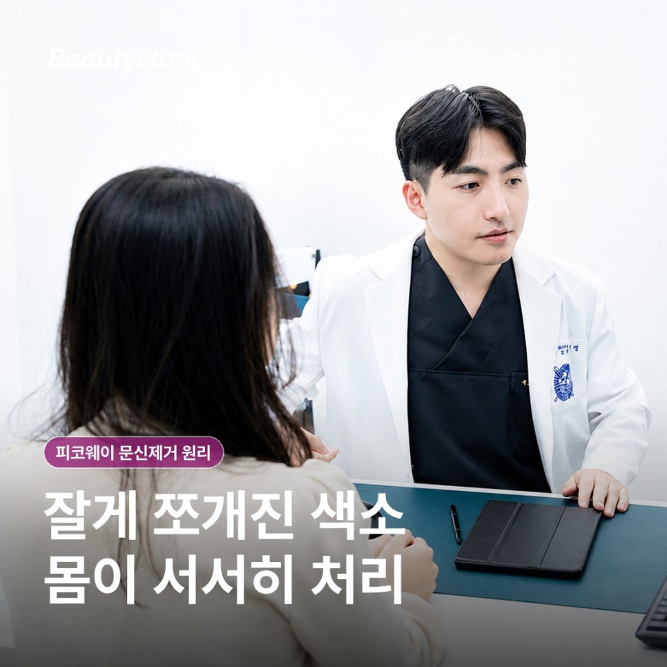피코웨이 문신제거 원리, 색소가 잘게 쪼개져 옅어지는 과정 관련 이미지 4