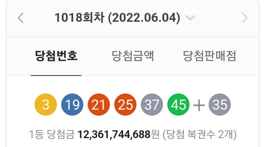 1018회 로또 당첨번호 조회,1등 123억 당첨 명당은? 관련 이미지 1