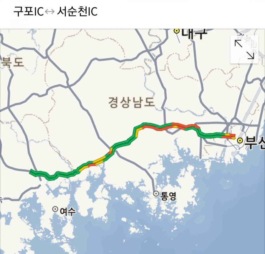 남해 고속도로 실시간 교통상황 관련 이미지 1