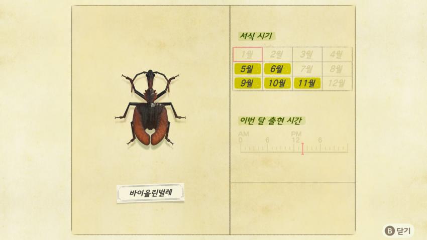 '모여봐요 동물의 숲' 곤충도감 정리 및 공략(2) 관련 이미지 22