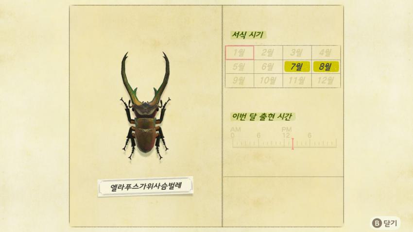 '모여봐요 동물의 숲' 곤충도감 정리 및 공략(完) 관련 이미지 10