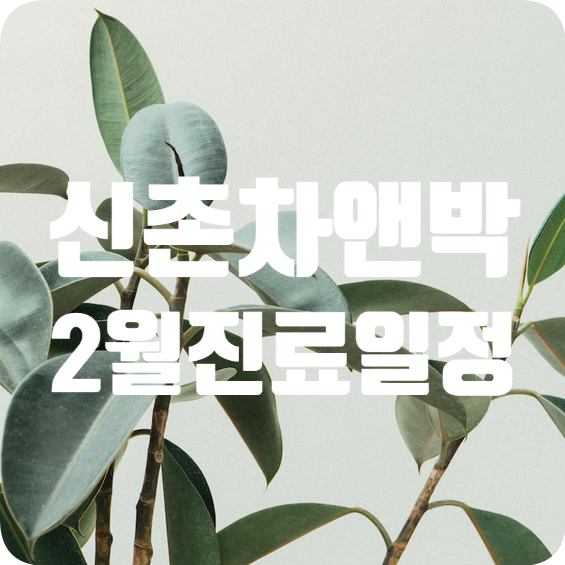 신촌차앤박 2월 진료일정 관련 이미지 1