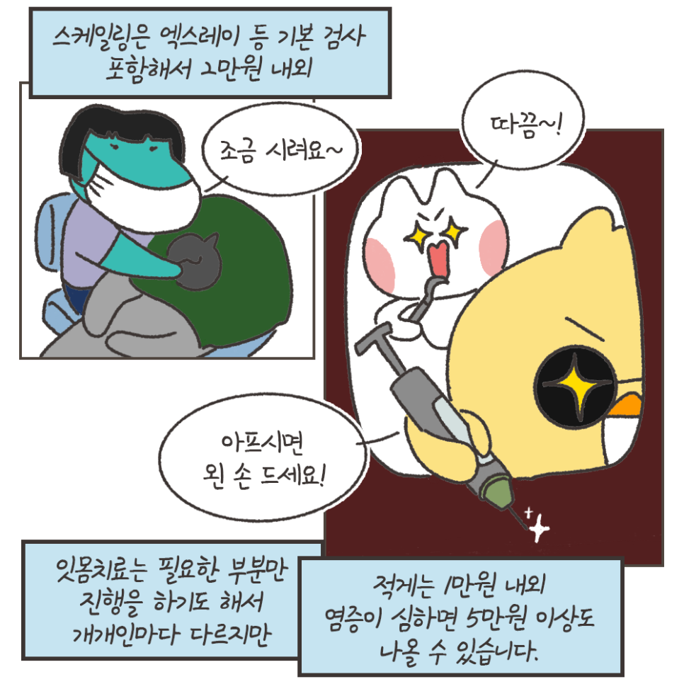 냐폴레옹 치과툰) 발치 위험을 막아주는데 보험도 되는, 갓성비 치과진료가 있다? 관련 이미지 10