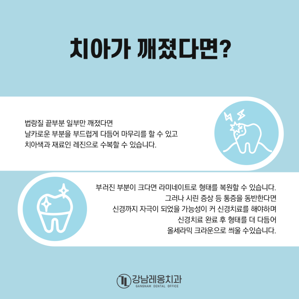 강남레옹치과에서 알려드리는 치아외상 대처법! 앞니가 부러지거나 빠지면? 관련 이미지 4