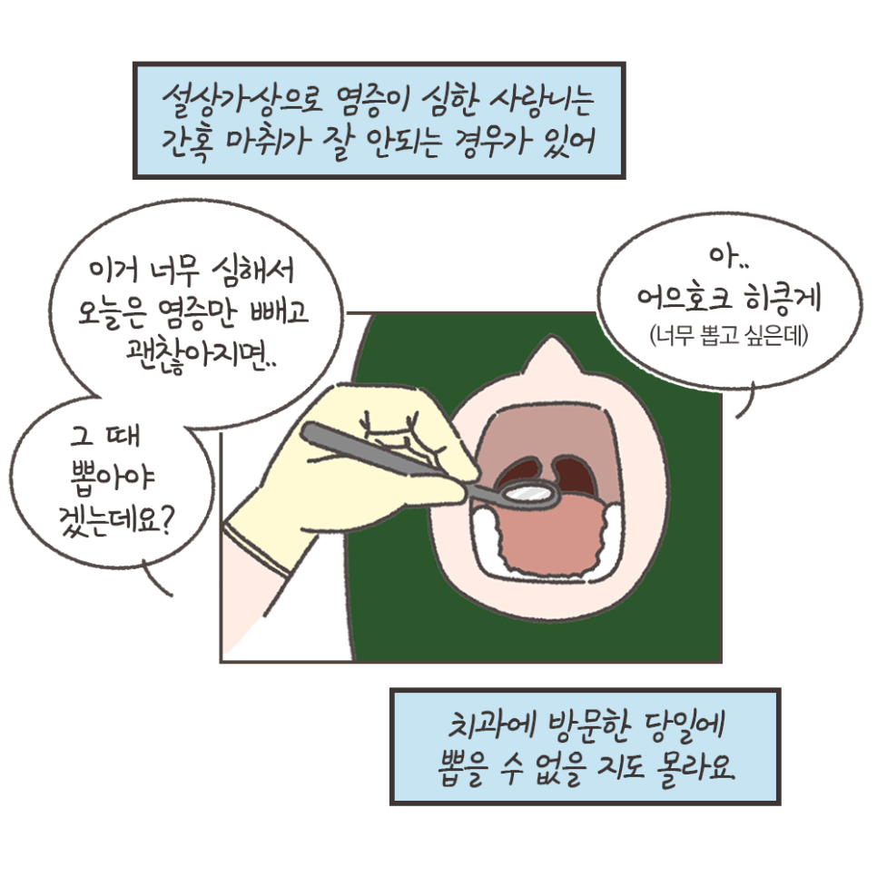 사랑니 안 뽑으면? 묻고 떠블로 가!! (냐폴레옹 치과툰) 관련 이미지 11