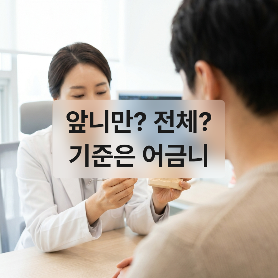 앞니부분교정이 가능한 경우 vs 전체교정이 필요한 경우, 구분하는 기준 관련 이미지 1