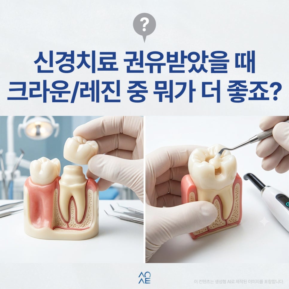 신경치료 후 크라운이랑 레진 중에 뭐가 더 낫나요? 관련 이미지 1