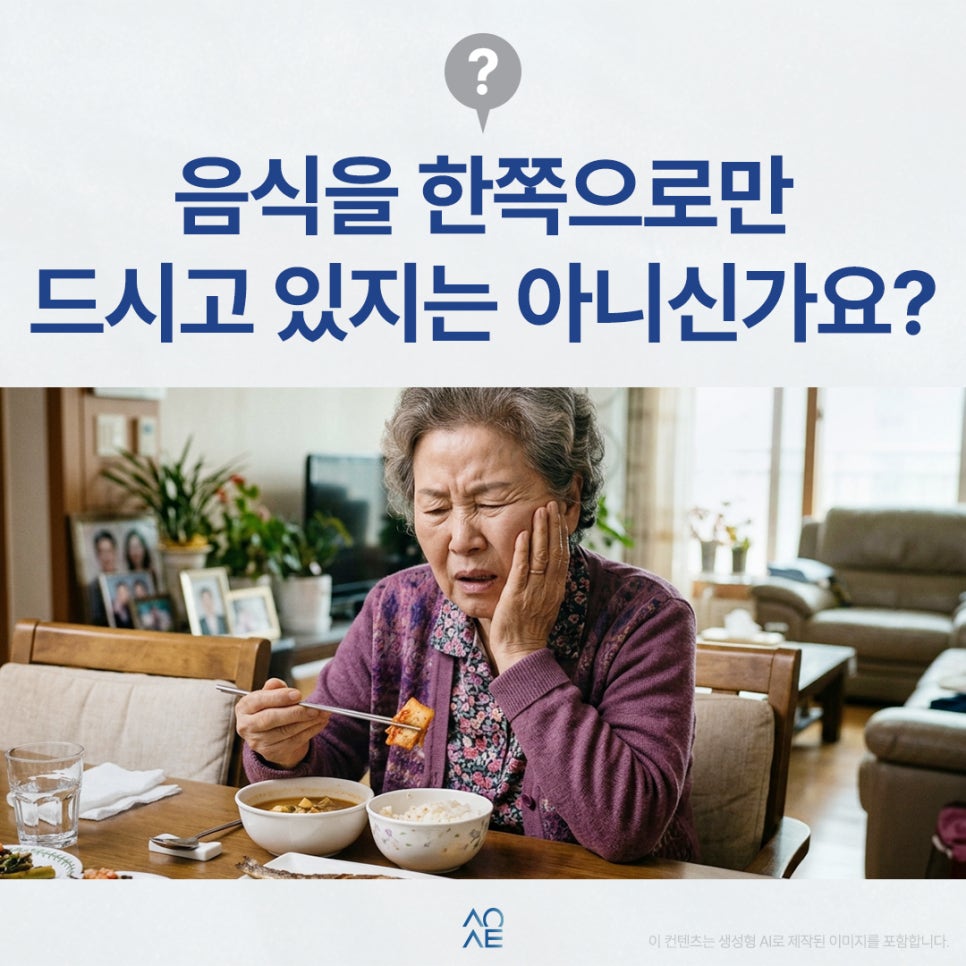한쪽으로만 씹으면 생기는 일 나중에 임플란트까지 갈 수 있습니다 관련 이미지 1