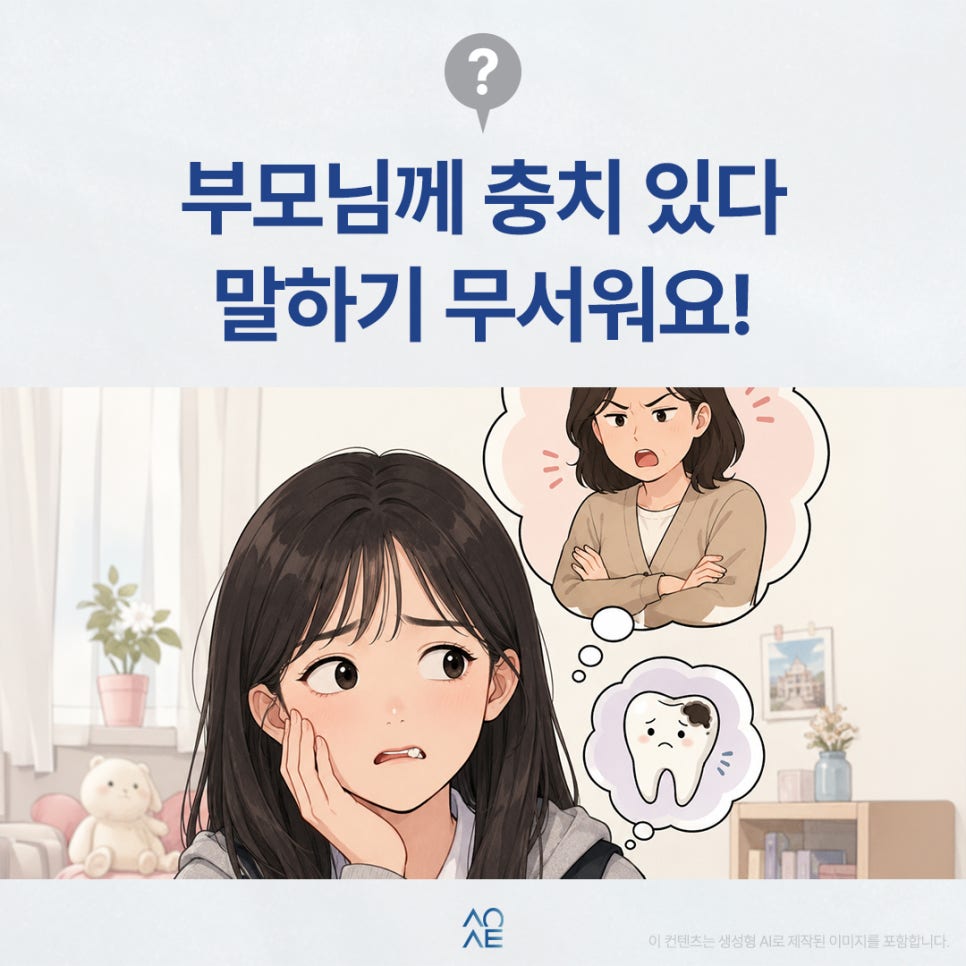 부모님한테 충치있다고 말하기 무서워요 충치치료비용 많이 나요면 어쩌죠? 관련 이미지 1