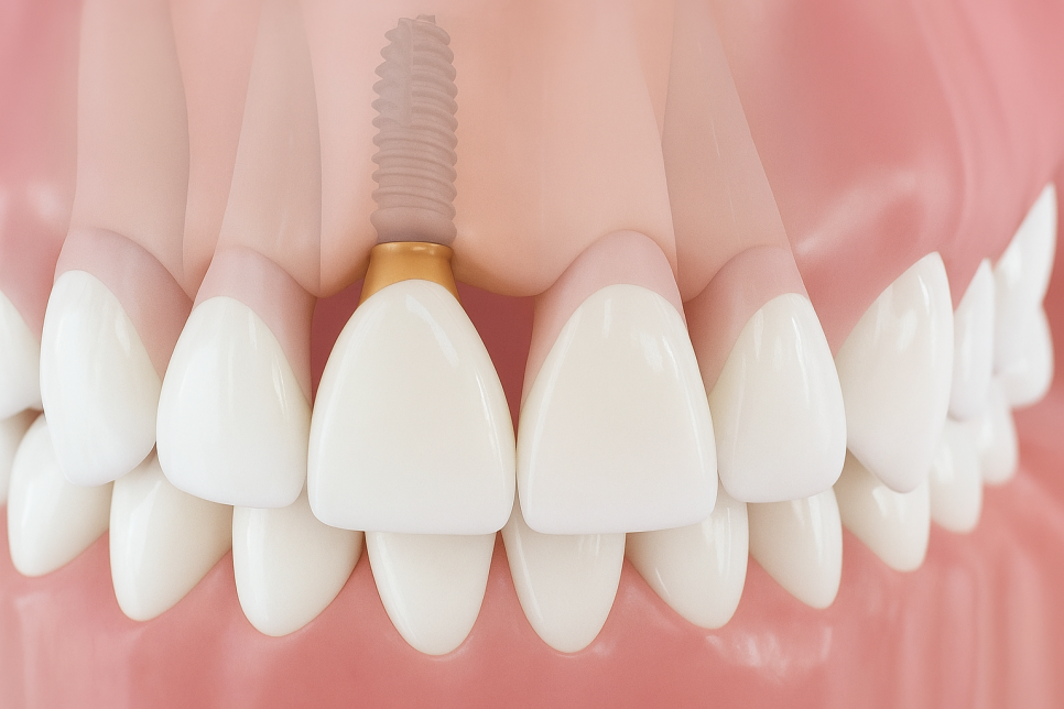 앞니 임플란트 왜 잇몸이 내려앉아 보이나요? : 영등포구청 치과 관련 이미지 4