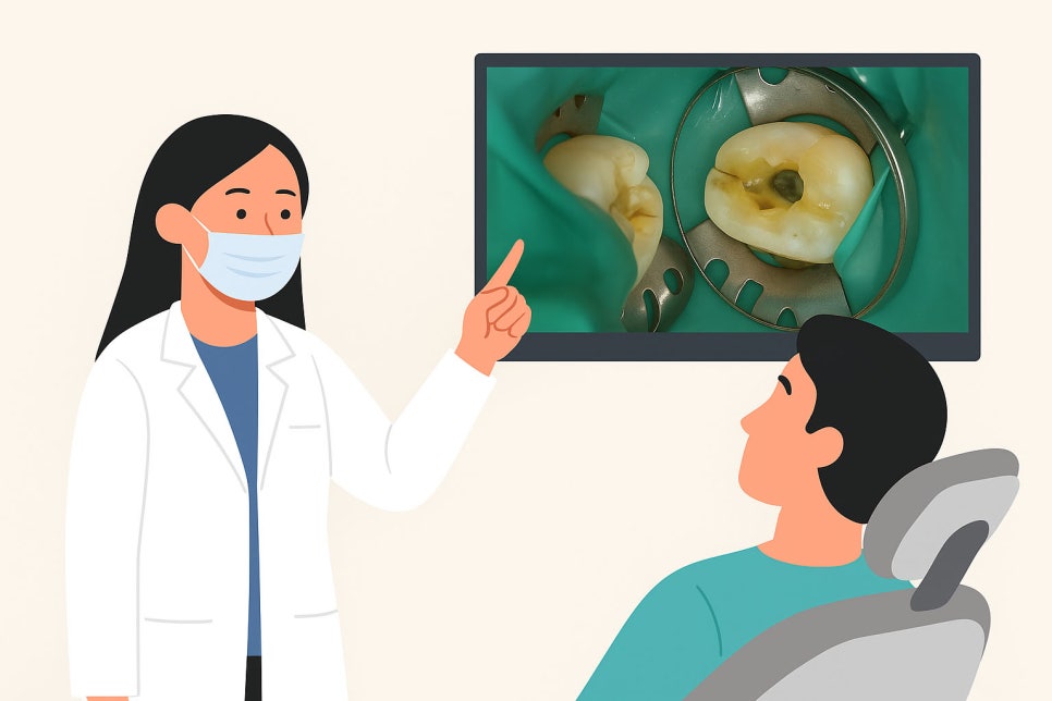 당산역 치과 : 보이지 않는 신경을 찾는 방법, 치아 치료 시 사용하는 미세현미경 관련 이미지 7